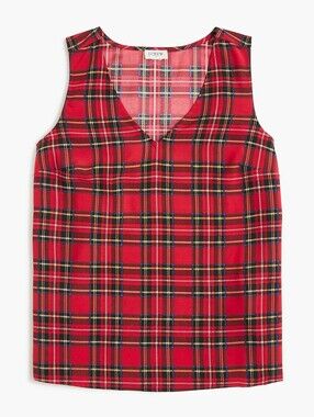J. Crew Tartan Sleeveless Blouse NWT